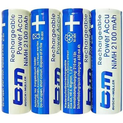 Busch&muller Pile Rechargeable 2100mah Multicolor One Size unisex - Publicité Busch&muller Pile Rechargeable 2100mah Multicolor One Size unisex - Publicité