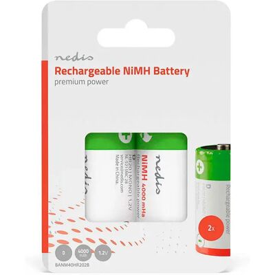 Nedis Pile Rechargeable Banm40hr202b White One Size unisex - Publicité Nedis Pile Rechargeable Banm40hr202b White One Size unisex - Publicité