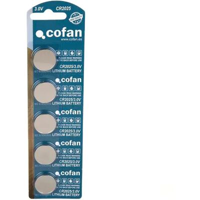 COFAN Piles bouton au lithium CR2025 - Pack de 5 - Publicité COFAN Piles bouton au lithium CR2025 - Pack de 5 - Publicité