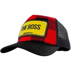 John Hatter & Co Casquette Rubber The Boss Chequered Black / Red One Size unisex - Publicité John Hatter & Co Casquette Rubber The Boss Chequered Black / Red One Size unisex - Publicité