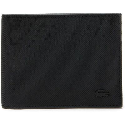 Lacoste Portefeuille Classic Petit Piqué Six Card Black One Size Homme - Publicité Lacoste Portefeuille Classic Petit Piqué Six Card Black One Size Homme - Publicité