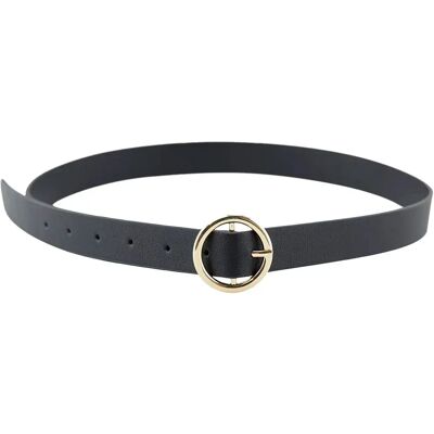 Pieces Ceinture Bonna Black / Detail Gold Buckle 80 cm - Publicité Pieces Ceinture Bonna Black / Detail Gold Buckle 80 cm - Publicité