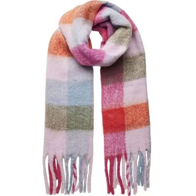 Pieces Écharpe Bea Bc Long Beetroot Purple / Checks Square One Size - Publicité Pieces Écharpe Bea Bc Long Beetroot Purple / Checks Square One Size - Publicité