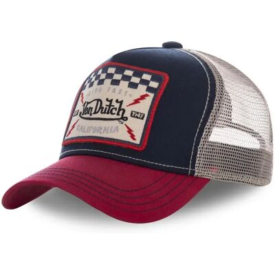 Von Dutch Casquette Square Red / Blue / White One Size unisex - Publicité Von Dutch Casquette Square Red / Blue / White One Size unisex - Publicité