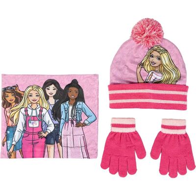 Cerda Barbie Bonnet Barbie 3 Pièces Pink One Size - Publicité Cerda Barbie Bonnet Barbie 3 Pièces Pink One Size - Publicité