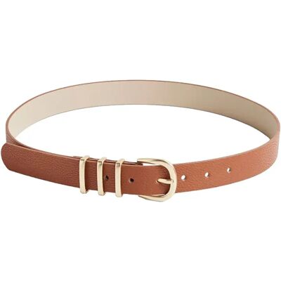Pieces Ceinture Lea Cognac / Gold Buckle 95 cm - Publicité Pieces Ceinture Lea Cognac / Gold Buckle 95 cm - Publicité