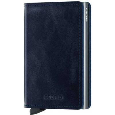 Secrid Portefeuille En Cuir Slimwallet Vintage Blue One Size Homme,Femme - Publicité Secrid Portefeuille En Cuir Slimwallet Vintage Blue One Size Homme,Femme - Publicité
