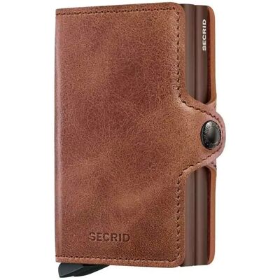 Secrid Portefeuille En Cuir Twinwallet Vintage Cognac / Brown One Size Homme,Femme - Publicité Secrid Portefeuille En Cuir Twinwallet Vintage Cognac / Brown One Size Homme,Femme - Publicité