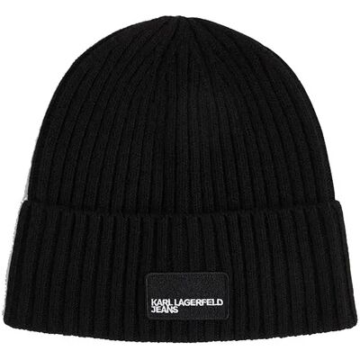 Karl Lagerfeld Jeans Bonnet A3w33111 Turned Up Black One Size unisex - Publicité Karl Lagerfeld Jeans Bonnet A3w33111 Turned Up Black One Size unisex - Publicité