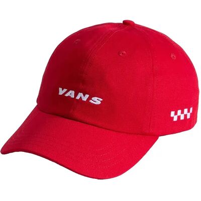 Vans Casquette Check Side Curved Bill Jockey Racing Red One Size unisex - Publicité Vans Casquette Check Side Curved Bill Jockey Racing Red One Size unisex - Publicité