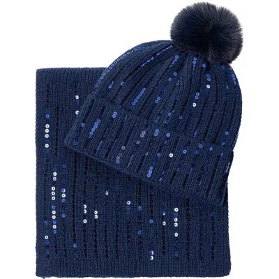 Pepe Jeans Bonnet Raya Set Blue One Size unisex - Publicité Pepe Jeans Bonnet Raya Set Blue One Size unisex - Publicité