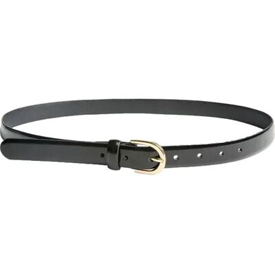 Pieces Ceinture Estina Leather Black / Gold Buckle 80 cm - Publicité Pieces Ceinture Estina Leather Black / Gold Buckle 80 cm - Publicité