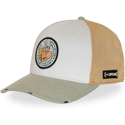 Capslab Casquette Asterix White / Beige / Green One Size unisex - Publicité Capslab Casquette Asterix White / Beige / Green One Size unisex - Publicité
