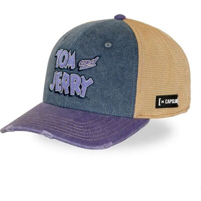 Capslab Casquette Tom & Jerry Blue / Brown One Size - Publicité Capslab Casquette Tom & Jerry Blue / Brown One Size - Publicité