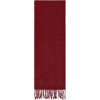 Guess Écharpe Jewels 65x180cm Jacquard Scarf Burgundy One Size - Publicité Guess Écharpe Jewels 65x180cm Jacquard Scarf Burgundy One Size - Publicité