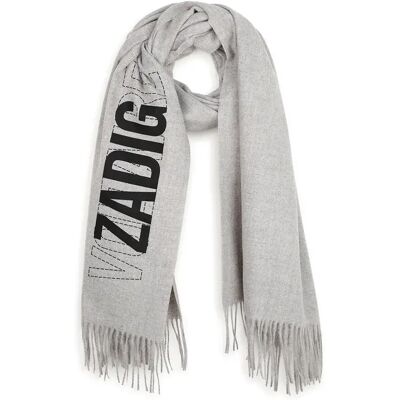 Zadig & Voltaire Écharpe X60877 Chinese Gray One Size - Publicité Zadig & Voltaire Écharpe X60877 Chinese Gray One Size - Publicité