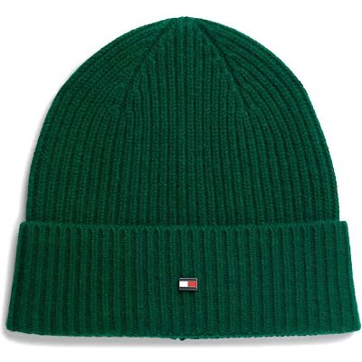 Tommy Hilfiger Bonnet Flag Cashmere Majestic Emerald One Size unisex - Publicité Tommy Hilfiger Bonnet Flag Cashmere Majestic Emerald One Size unisex - Publicité
