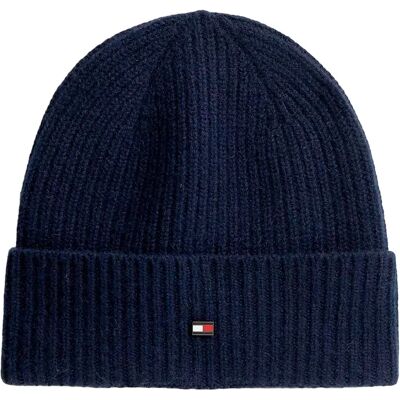 Tommy Hilfiger Bonnet Flag Cashmere Space Blue One Size unisex - Publicité Tommy Hilfiger Bonnet Flag Cashmere Space Blue One Size unisex - Publicité