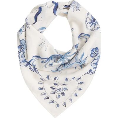 Scotch & Soda Mouchoir Uf401590f Delft Tiles Blue One Size Femme - Publicité Scotch & Soda Mouchoir Uf401590f Delft Tiles Blue One Size Femme - Publicité