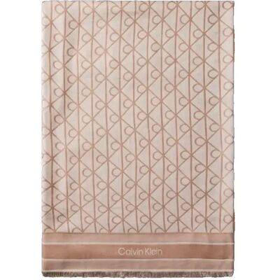 Calvin Klein Mouchoir Emblem Aop Jacquard Desert Taupe One Size Femme - Publicité Calvin Klein Mouchoir Emblem Aop Jacquard Desert Taupe One Size Femme - Publicité