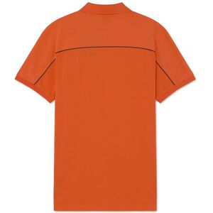 Hackett Aston Martin Racing Shoulder Detail Short Sleeve Polo Shirt Orange M Homme Orange M male