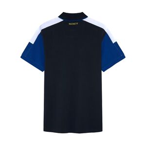 Hackett Aston Martin Racing Color Block Panel Short Sleeve Polo Shirt Bleu M Homme Bleu M male