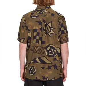 Volcom Hand Geo Short Sleeve Shirt Vert XS Homme Vert XS male