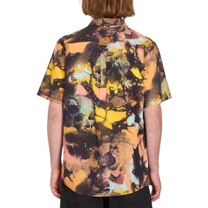 Volcom Skulli Print Short Sleeve Shirt Jaune S Homme Jaune S male