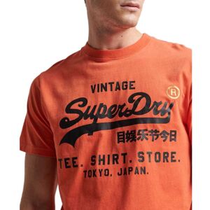 Superdry Vintage Logo Store Classic Short Sleeve T shirt Orange L Homme Orange L male