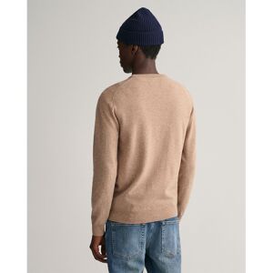 Gant Superfine Lambswool Crew Neck Sweater Marron L Homme Marron L male