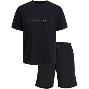 Jack & Jones Pyjama à Manches Courtes Star Black / Shorts M Homme - Publicité Jack & Jones Pyjama à Manches Courtes Star Black / Shorts M Homme - Publicité