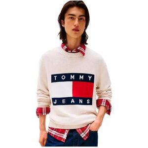 Tommy Jeans Pull Melange Flag Regular Fit Ancient White Heather M Homme - Publicité Tommy Jeans Pull Melange Flag Regular Fit Ancient White Heather M Homme - Publicité