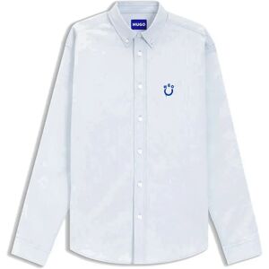 Hugo Chemise à Manches Longues Ebalto 10268598 Open Blue M Homme - Publicité Hugo Chemise à Manches Longues Ebalto 10268598 Open Blue M Homme - Publicité