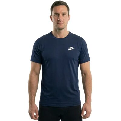 Nike T-shirt à Manches Courtes Sportswear Club Midnight Navy / White S Homme - Publicité Nike T-shirt à Manches Courtes Sportswear Club Midnight Navy / White S Homme - Publicité