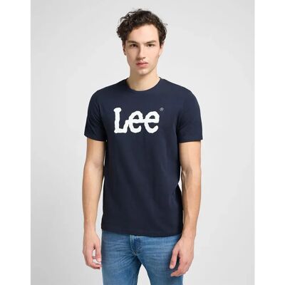 Lee T-shirt à Manches Courtes Wobbly Logo Navy Drop XL - Publicité Lee T-shirt à Manches Courtes Wobbly Logo Navy Drop XL - Publicité