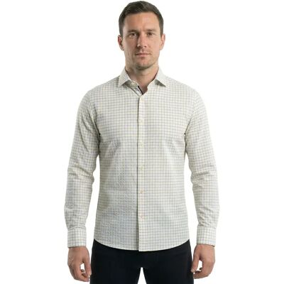 Hackett Chemise à Manches Longues Two Colour Cotton London Ggham Sky / Yellow L Homme - Publicité Hackett Chemise à Manches Longues Two Colour Cotton London Ggham Sky / Yellow L Homme - Publicité