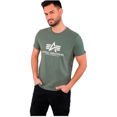 Alpha Industries T-shirt à Manches Courtes Basic Vintage Green L Homme - Publicité Alpha Industries T-shirt à Manches Courtes Basic Vintage Green L Homme - Publicité