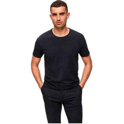 Selected T-shirt à Manches Courtes New Pima Black XL - Publicité Selected T-shirt à Manches Courtes New Pima Black XL - Publicité