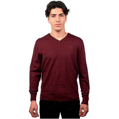 Hackett Pull à Col En V Merino Dark Pink 3XL - Publicité Hackett Pull à Col En V Merino Dark Pink 3XL - Publicité