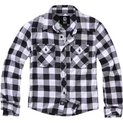 Brandit Chemise à Manches Longues Check White / Black 134-140 cm - Publicité Brandit Chemise à Manches Longues Check White / Black 134-140 cm - Publicité