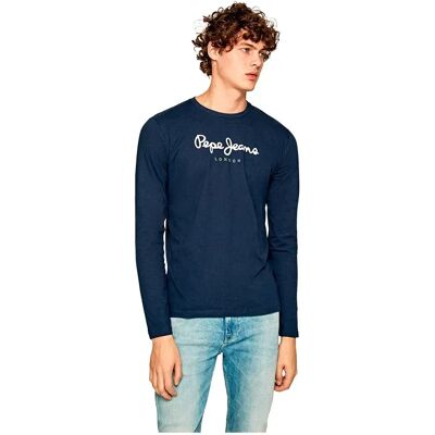 Pepe Jeans T-shirt à Manches Longues Eggo Navy 2XL Homme - Publicité Pepe Jeans T-shirt à Manches Longues Eggo Navy 2XL Homme - Publicité