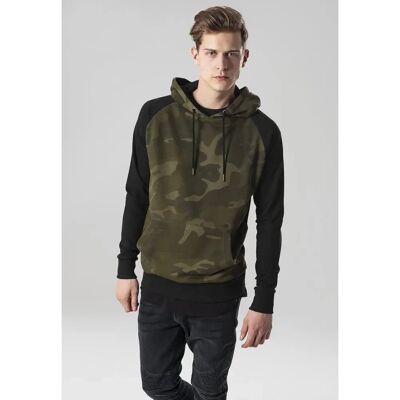Urban Classics Sweat-shirt Raglan Contract Green Camouflage / Black XL Homme - Publicité Urban Classics Sweat-shirt Raglan Contract Green Camouflage / Black XL Homme - Publicité