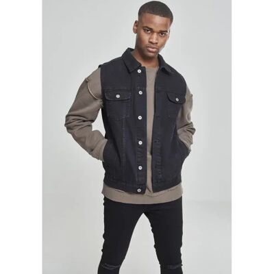 Urban Classics Veste Denim Black XL Homme - Publicité Urban Classics Veste Denim Black XL Homme - Publicité