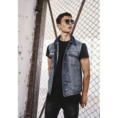 Urban Classics Gilet Denim Light Blue S Homme - Publicité Urban Classics Gilet Denim Light Blue S Homme - Publicité