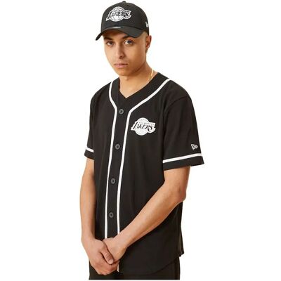 New Era T-shirt à Manches Courtes Distressed Logo Button Up Los Angeles Lakers Black L Homme - Publicité New Era T-shirt à Manches Courtes Distressed Logo Button Up Los Angeles Lakers Black L Homme - Publicité