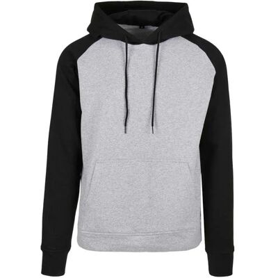 Build Your Brand Sweat à Capuche Basic Raglan Heather Grey / Black 5XL Homme - Publicité Build Your Brand Sweat à Capuche Basic Raglan Heather Grey / Black 5XL Homme - Publicité