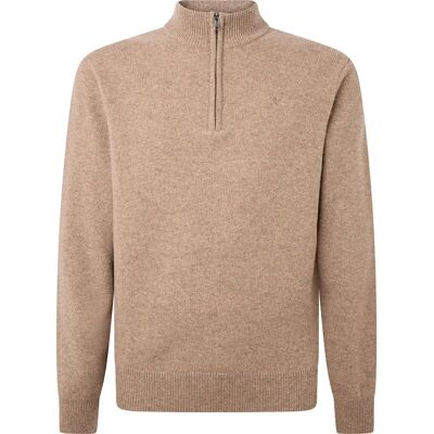 Hackett Pull à Demi-zip Lambswool Desert Taupe 3XL - Publicité Hackett Pull à Demi-zip Lambswool Desert Taupe 3XL - Publicité