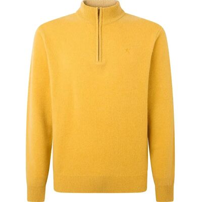 Hackett Pull à Demi-zip Lambswool Honey Gold 3XL - Publicité Hackett Pull à Demi-zip Lambswool Honey Gold 3XL - Publicité