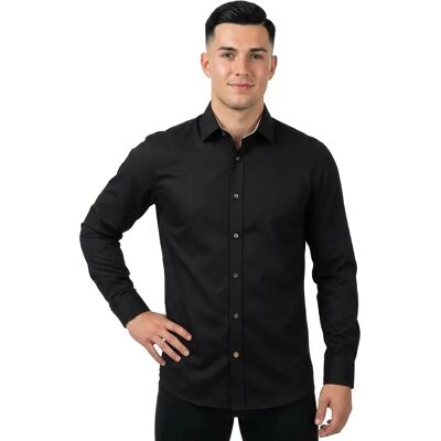 Boss Chemise à Manches Longues Joe Kent Black 45 - Publicité Boss Chemise à Manches Longues Joe Kent Black 45 - Publicité