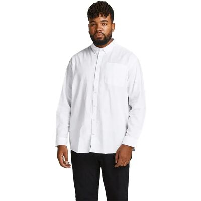 Jack & Jones Chemise à Manches Longues Oxford Plus Size White / Size Plus Fit 7XL Homme - Publicité Jack & Jones Chemise à Manches Longues Oxford Plus Size White / Size Plus Fit 7XL Homme - Publicité